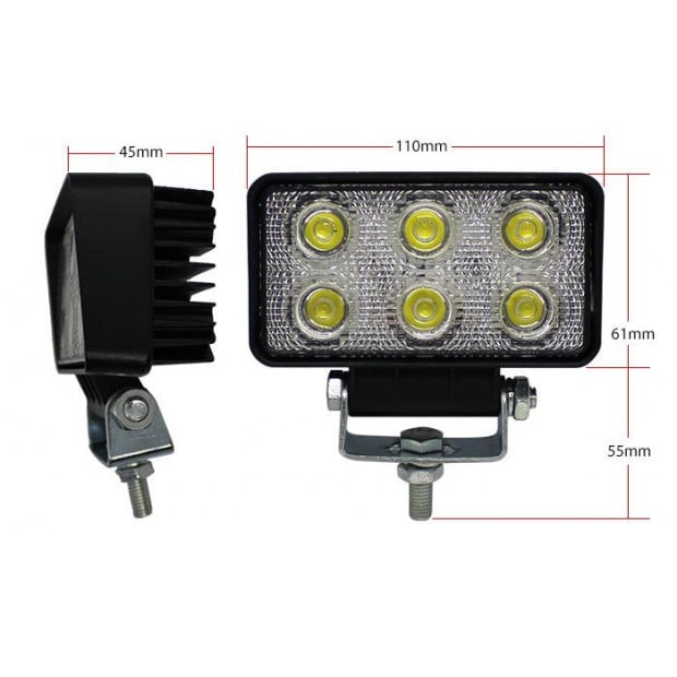 Elinz 4x 4in Led Work Light 72w Flood Lamp 60 Fog Ip67 Offroad 12v 24v Image 6