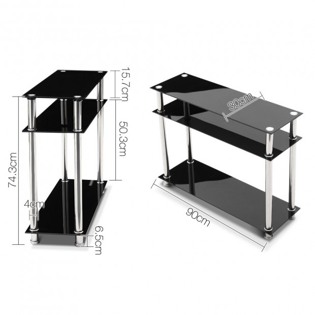 Entry Hall Console Table - Black & Silver Image 2
