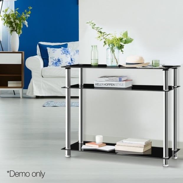 Entry Hall Console Table - Black & Silver Image 9