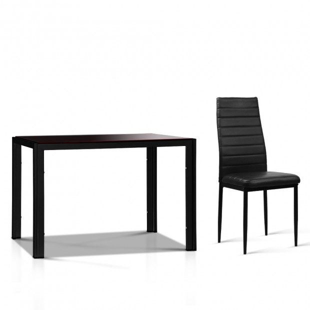 Astra 5-Piece Dining Table and Chairs Sets - Black