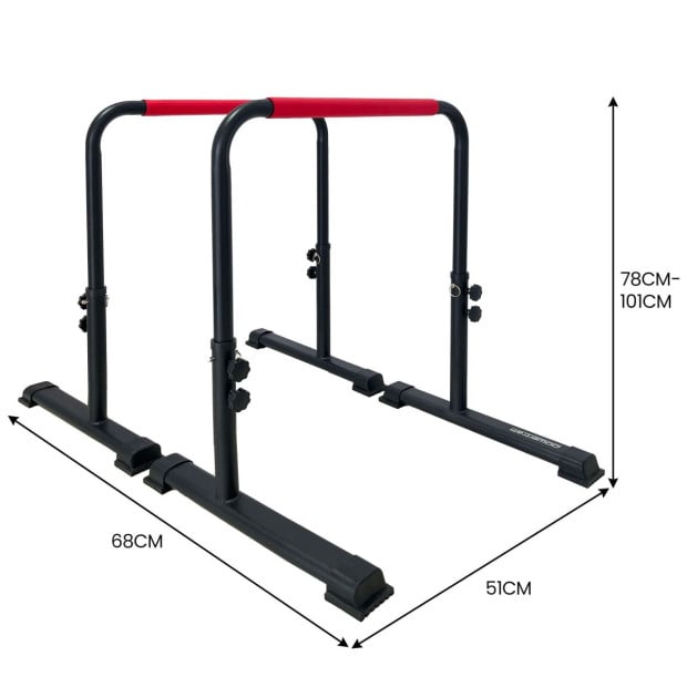 Powertrain Height-Adjustable Dip Bars Pair Load Capacity 200kg Separated Type Image 4