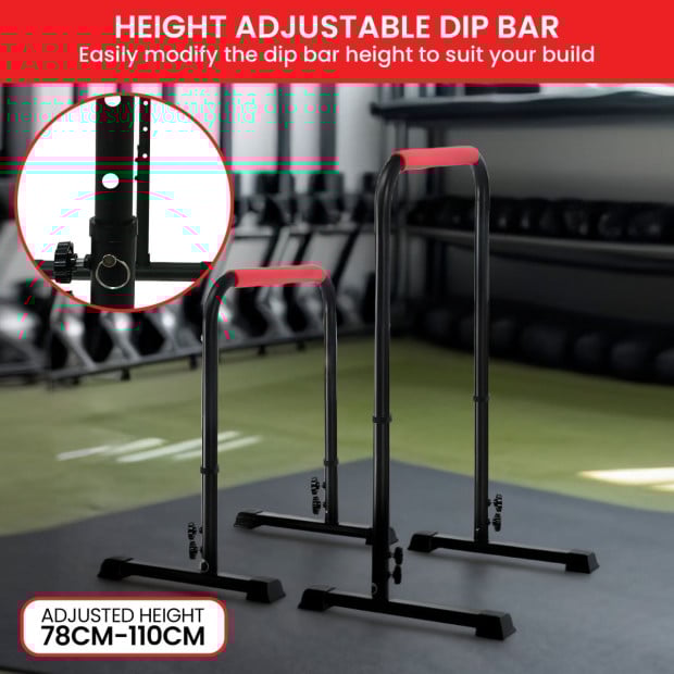 Powertrain Height-Adjustable Dip Bars Pair Load Capacity 200kg Separated Type Image 5