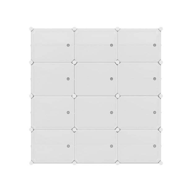 Shoe Box Cabinet White Storage Cube Portable Organiser Stand Image 3