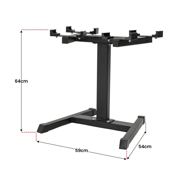 Powertrain 2x 36kg Eon Dial-Up Adjustable Dumbbell Set with Stand Image 3