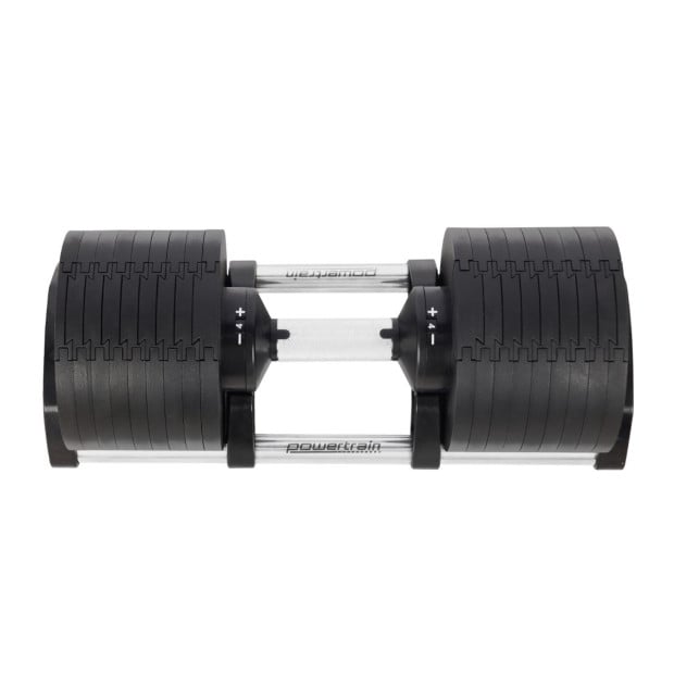Powertrain Eon 2 x 36kg Dial-Up Adjustable Dumbbell Home Gym Weights Image 3