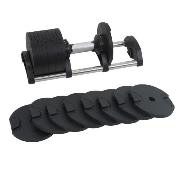 Powertrain Eon 2 x 36kg Dial-Up Adjustable Dumbbell Home Gym Weights Image 4