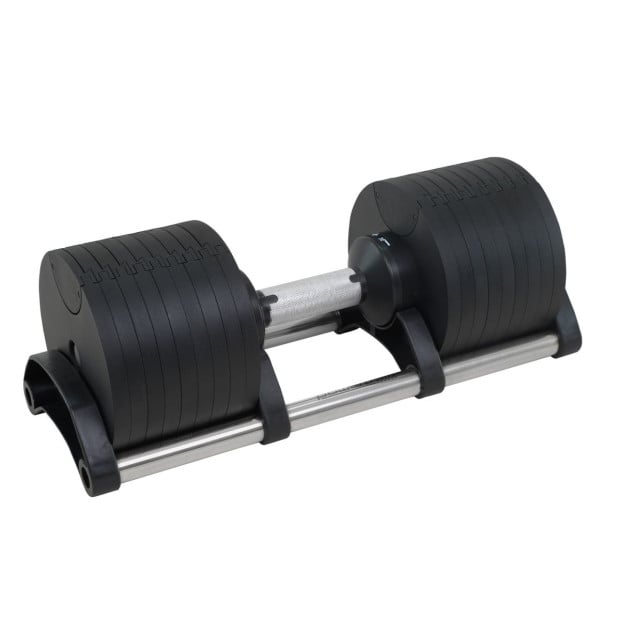 Powertrain Eon 45kg Adjustable Dumbbell Home Gym 9 Strength Training Safety Lock System For Building & Fitness Workouts Image 2
