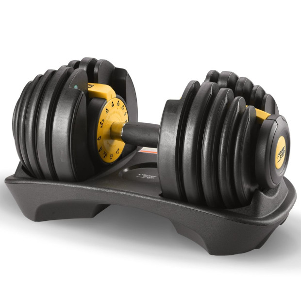Powertrain 24kg Gold Adjustable Dumbbell Home Gym Weights Image 2