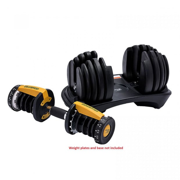 1x Powertrain Adjustable Home Gym Handle for 24kg Gold Dumbbell only Image 2