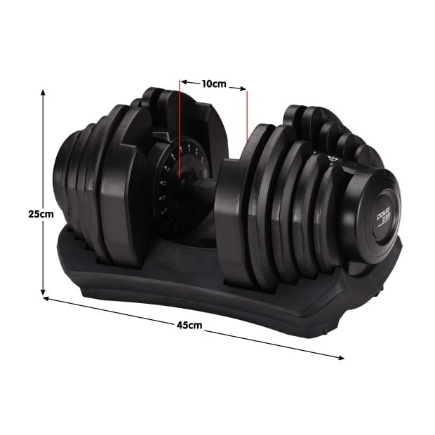 Powertrain 80kg Gen3 Adjustable Dumbbell Home Gym Weights with Stand Image 10