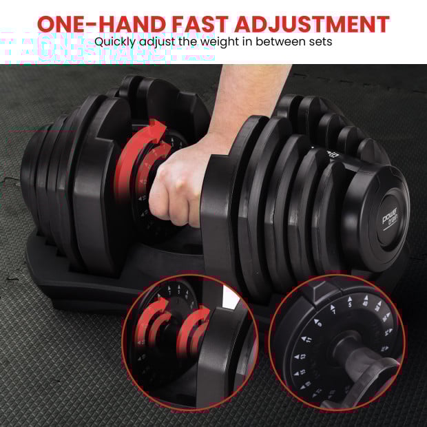 Powertrain 80kg Gen3 Adjustable Dumbbell Home Gym Weights with Stand Image 3