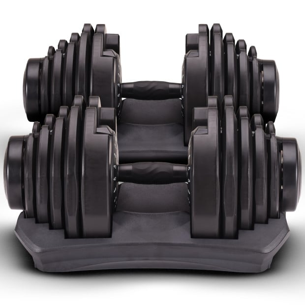 Powertrain 80kg Gen3 Adjustable Dumbbell Home Gym Weights with Stand Image 12