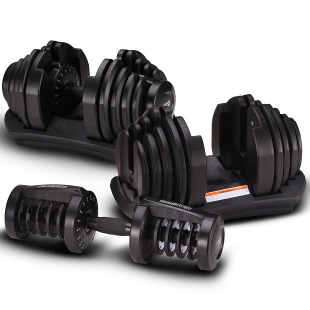 Powertrain 80kg Gen3 Adjustable Dumbbell Home Gym Weights with Stand Image 13