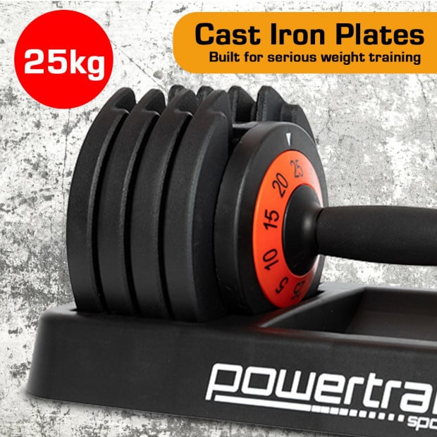 Powertrain GEN2 Pro 25kg Adjustable Dumbbell Weights Image 12