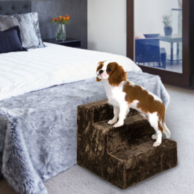 31cm Doggy Steps Stairs Ladder - Dark Brown