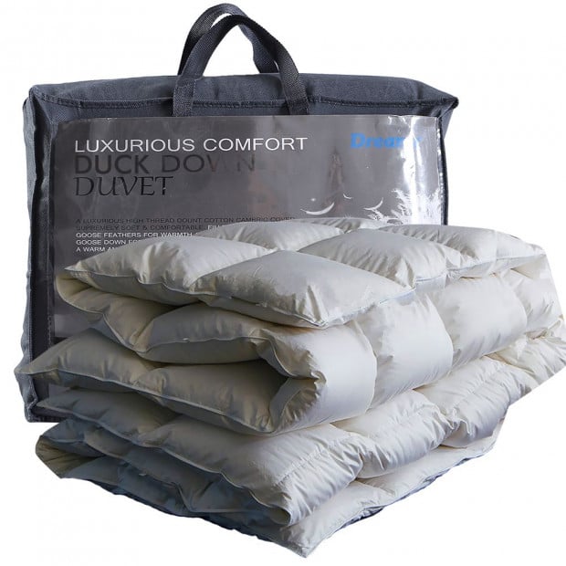 DreamZ 700GSM All Season Goose Down Feather Filling Duvet Queen Size Image 6