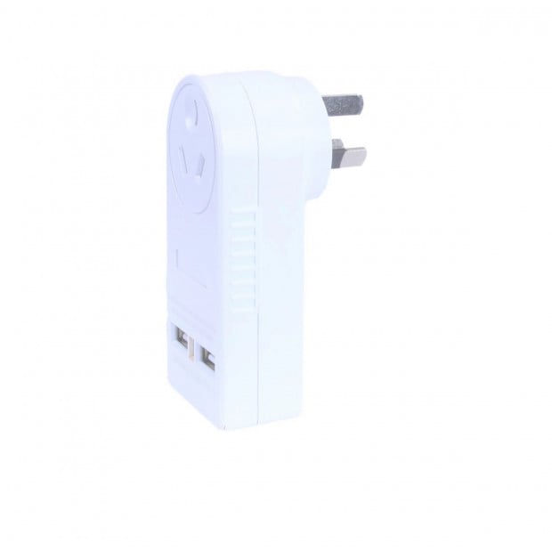 High-powered Adaptors With Usb Charger 2 Port Au 240v Surge Protected Image 2