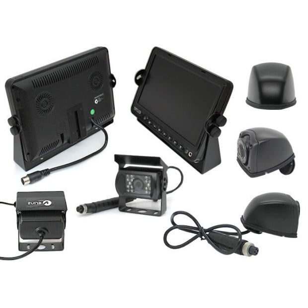Quadscreen 7in DVR 4 Camera 360d View 12V 24V 800TVL Image 3