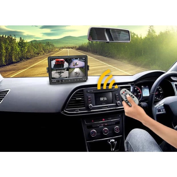 Quadscreen 9 inch DVR 4 Camera Package Kit 360d View 12V 24V 800TVL Image 5
