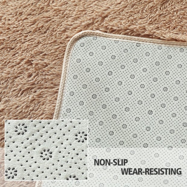 New Designer Shaggy Floor Confetti Rug Cream 200x230cm Image 2