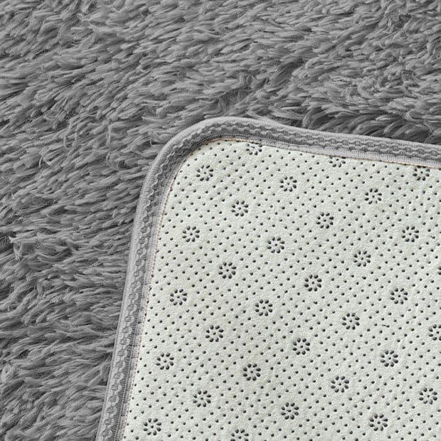 New Designer Shaggy Floor Confetti Rug Grey 200x230cm Image 4