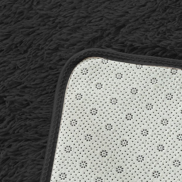 New Designer Shaggy Floor Confetti Rug Black 120x160cm Image 4