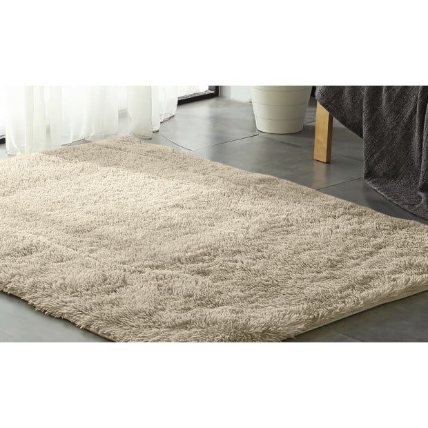 Designer Soft Shag Shaggy Floor Confetti Rug Carpet 120x160cm Cream