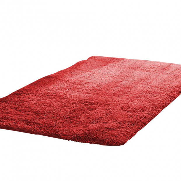 New Designer Shaggy Floor Confetti Rug Red 120x160cm