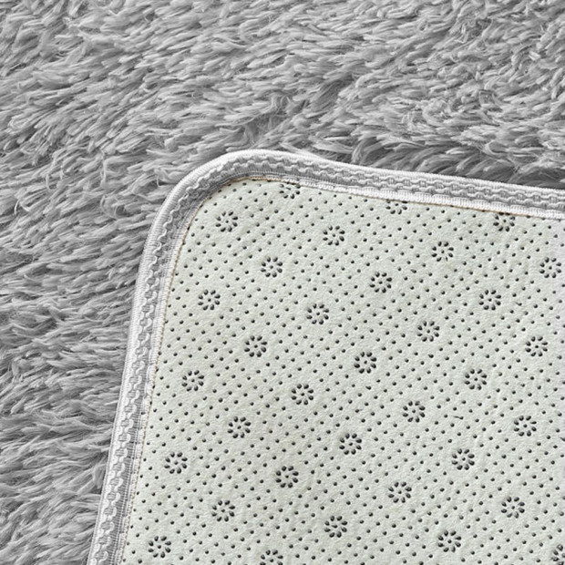 Designer Soft Shag Shaggy Floor Confetti Rug Carpet 80x120cm Grey Image 3