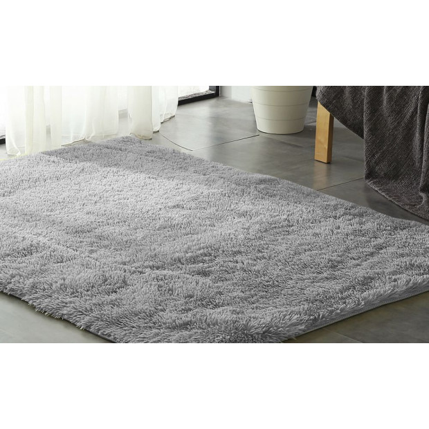 Designer Soft Shag Shaggy Floor Confetti Rug Carpet 80x120cm Grey