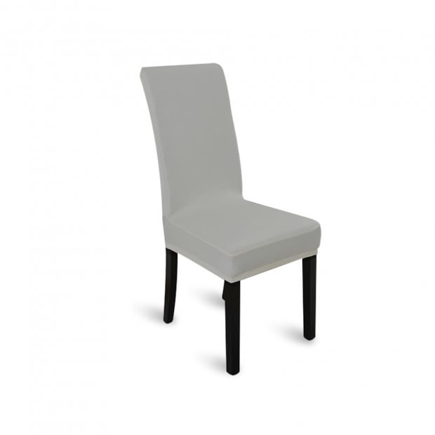 4pcs Stretch Elastic Dining Room Washable Chair Cover Grey Image 1