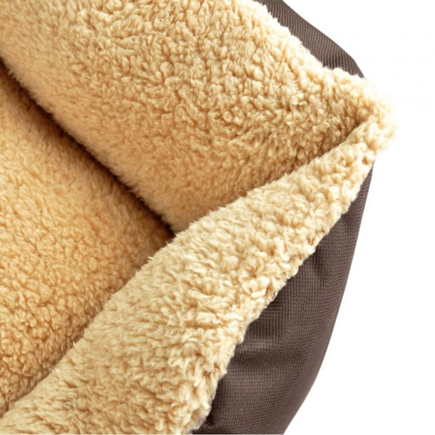Deluxe Soft Washable Dog Cat Pet Warm Basket Bed Cream Xxl Image 3
