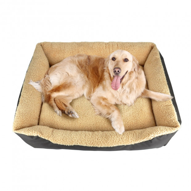 Deluxe Soft Washable Dog Cat Pet Warm Basket Bed Brown Xl Image 1