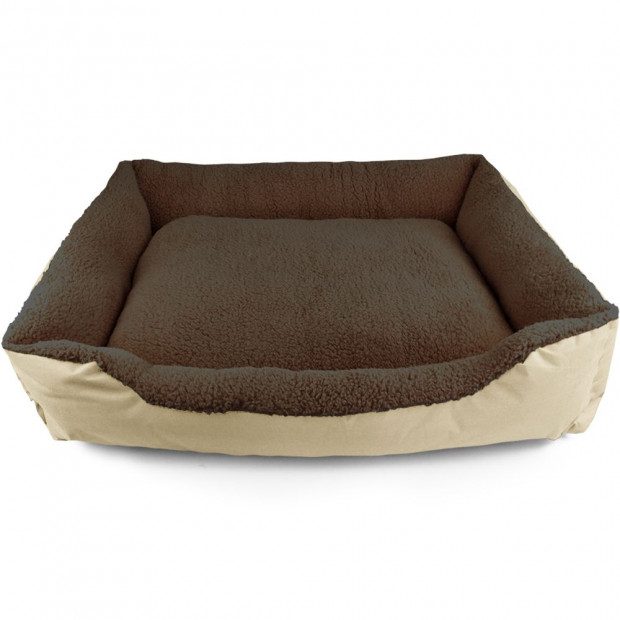 Pet Bed Mattress Pad Mat Cushion Soft Winter Warm Large Cream Image 2