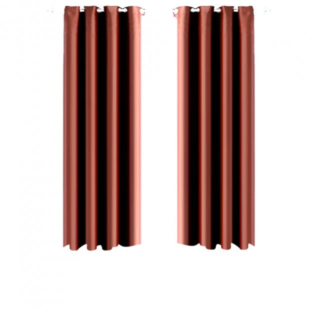 1 Panel Blockout Curtains Panels Chocolate 230 X 300cm