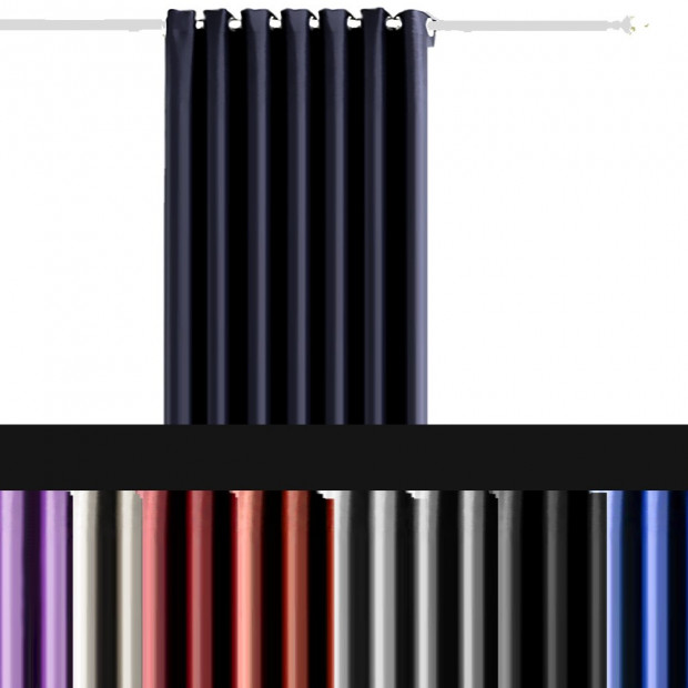 Single Panel Blockout Curtains Panels Black240x230cm