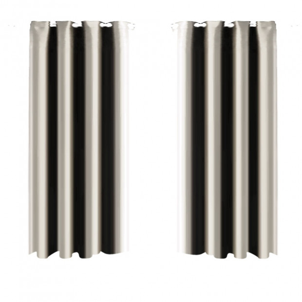 1 Pair Blockout Curtains Panels Beige 140x230cm