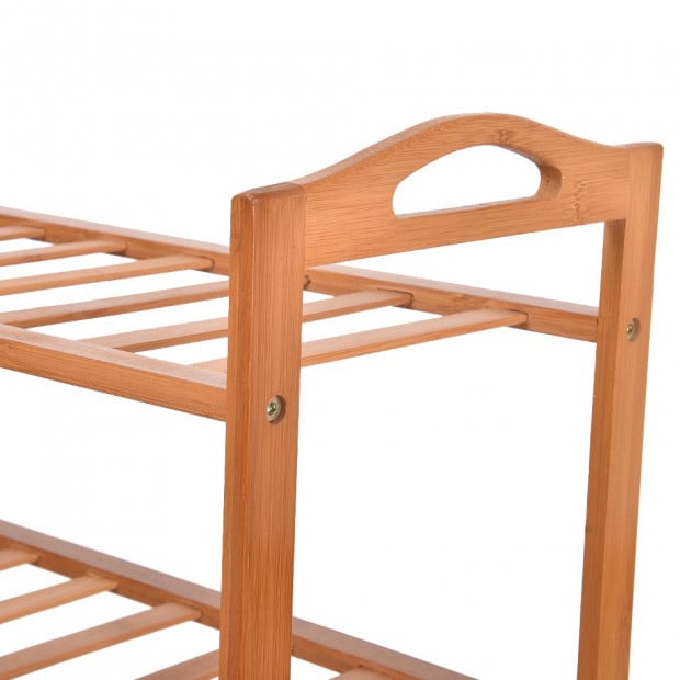 4 Tier Wooden Shoe Rack Image 6