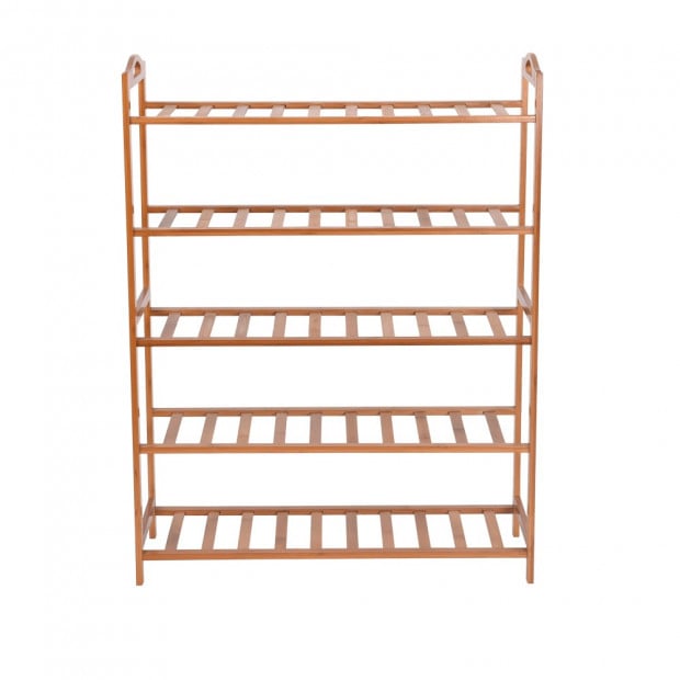 5 Tier Wooden Shoe Rack Image 4