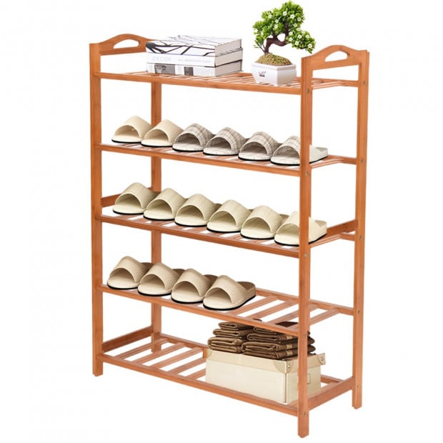 5 Tier Wooden Shoe Rack