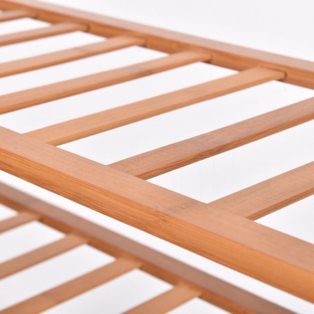 2x 5 Tier Bamboo Shoe Rack Organizer Storage Shelves Stand Image 5