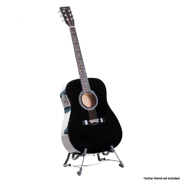 Karrera 41in Acoustic Guitar with EQ Band - Black