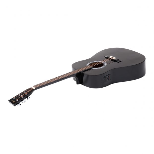 Karrera 41in Acoustic Guitar with EQ Band - Black Image 2