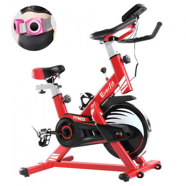 Exercise Spin Bike Cycling Fitness Home Workout Gym Equipment Red