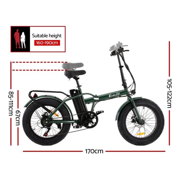 20 Inch Folding Electric Bike Urban City Bicycle Ebike Rechargeable Image 2