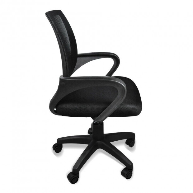 2 x Ergonomic Computer Office Midback Task Black Adjustable Chair Image 3