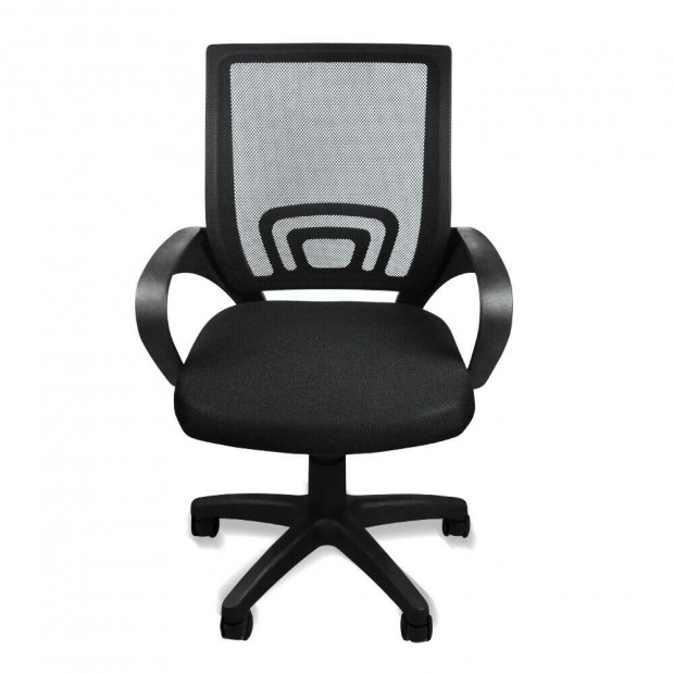 2 x Ergonomic Computer Office Midback Task Black Adjustable Chair Image 11