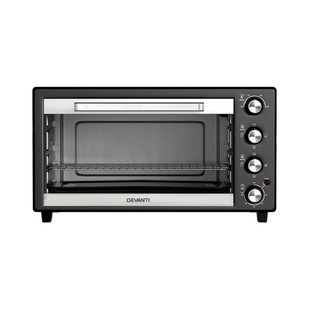 60L Electric Convection Oven Bake Benchtop Rotisserie Grill Image 3