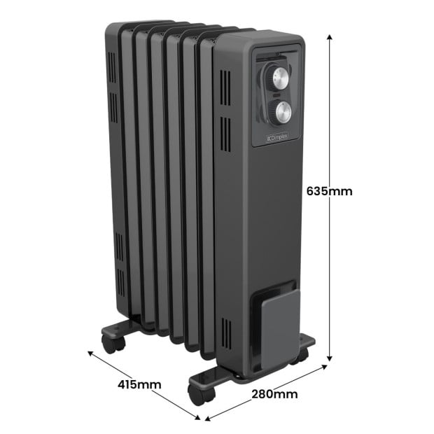 Dimplex Oil Free 1.5kW Column Heater w/ Thermostat in Black Image 4
