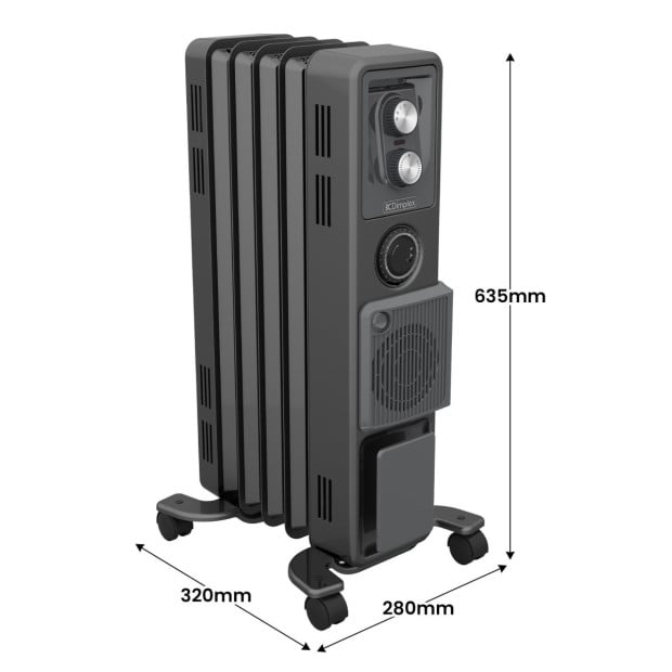 Dimplex Oil Free 1.5kW Column Heater w/ Turbo Fan and Timer in Black Image 4
